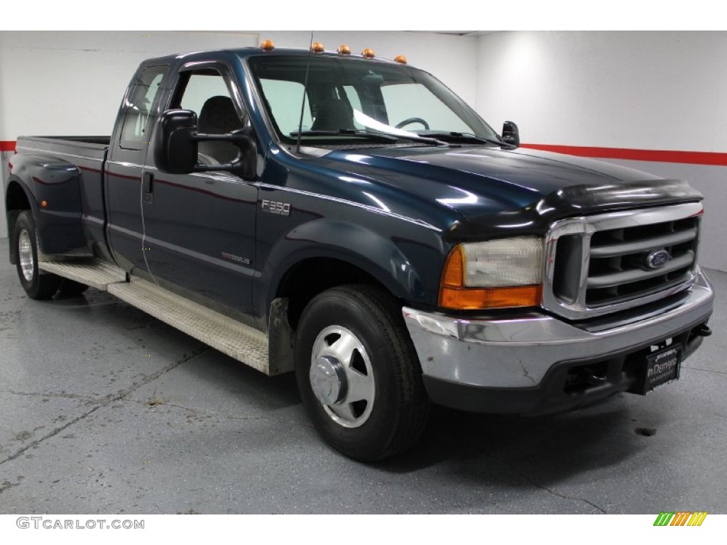 1999 F350 Super Duty XLT SuperCab Dually - Dark Tourmaline Metallic / Medium Graphite photo #1