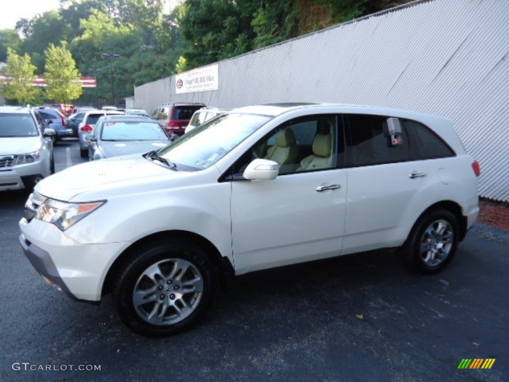 2007 MDX  - Aspen White Pearl / Taupe photo #2