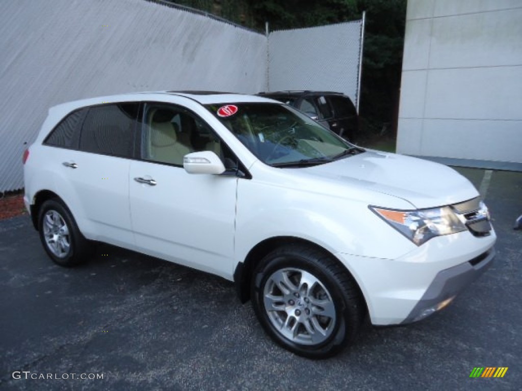 2007 MDX  - Aspen White Pearl / Taupe photo #3