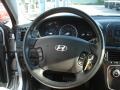 2007 Hyundai Sonata Black Interior Steering Wheel Photo