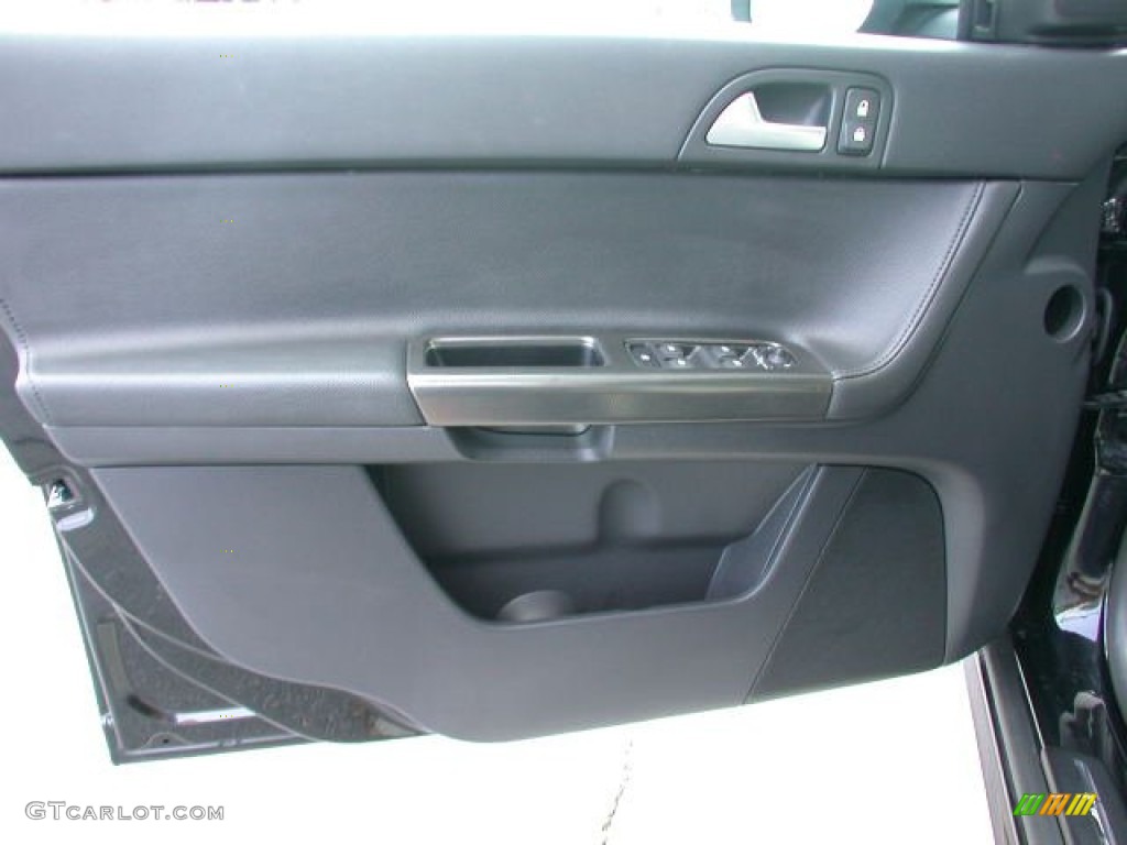 2011 Volvo S40 T5 R-Design Off Black Flex-Tec/Cream Leather Door Panel Photo #68836816