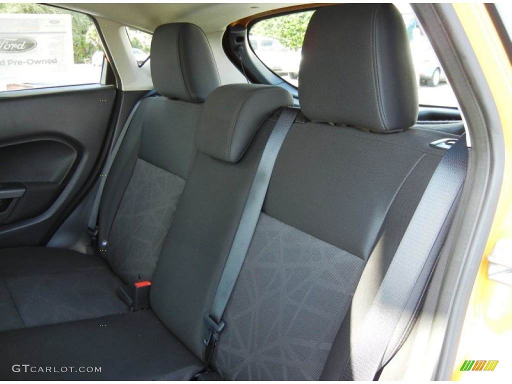 2011 Fiesta SES Hatchback - Yellow Blaze Metallic Tri-Coat / Charcoal Black/Blue Cloth photo #16