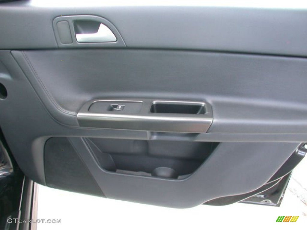 2011 Volvo S40 T5 R-Design Off Black Flex-Tec/Cream Leather Door Panel Photo #68836826