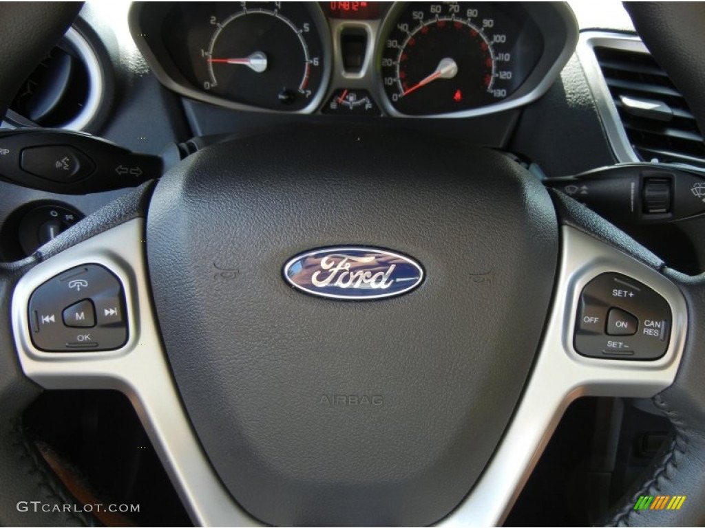 2011 Fiesta SES Hatchback - Yellow Blaze Metallic Tri-Coat / Charcoal Black/Blue Cloth photo #23