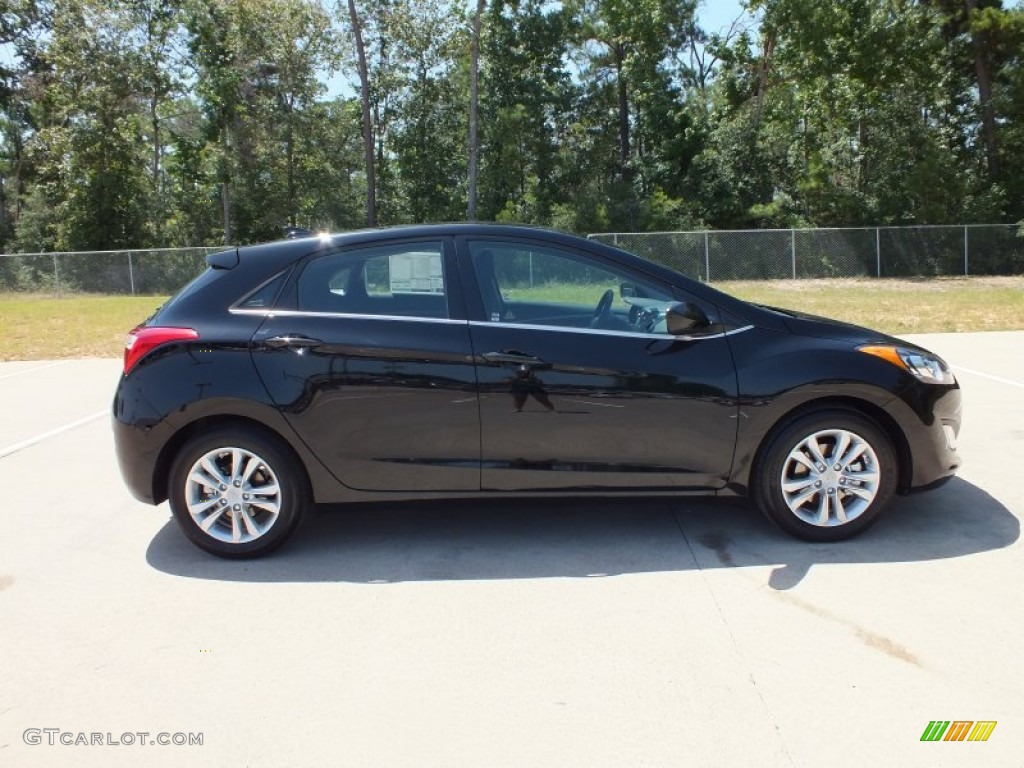 2013 Elantra GT - Black Noir Pearl / Black photo #2