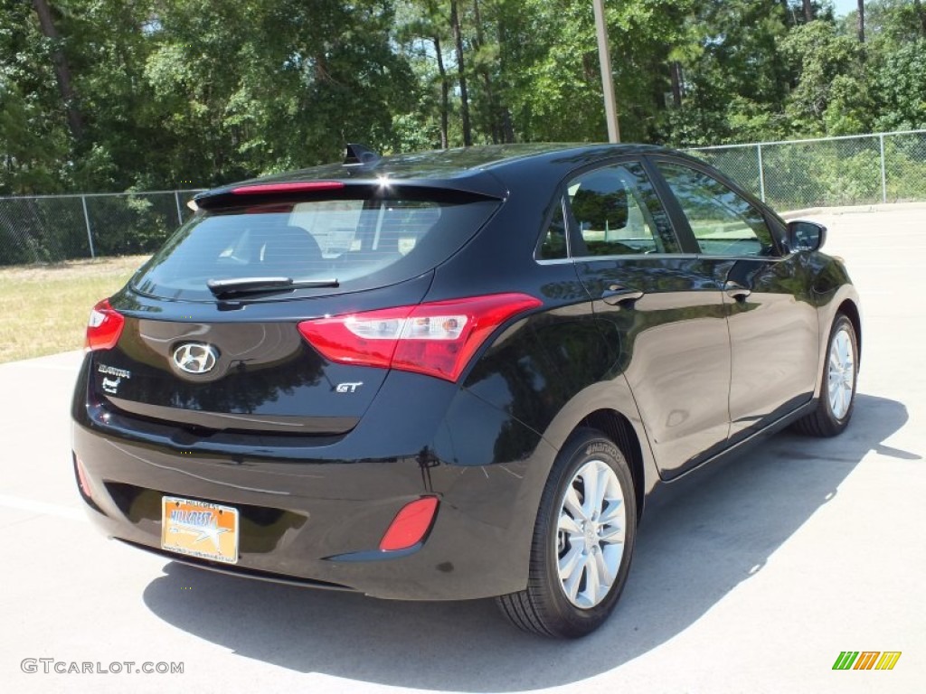 2013 Elantra GT - Black Noir Pearl / Black photo #5