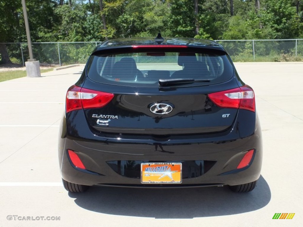 2013 Elantra GT - Black Noir Pearl / Black photo #6