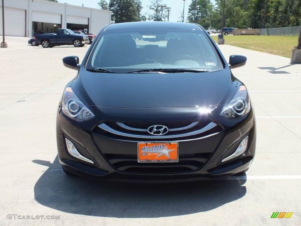 2013 Elantra GT - Black Noir Pearl / Black photo #10