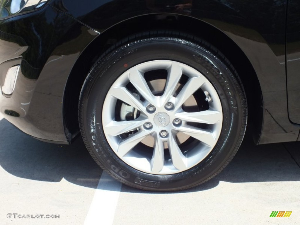 2013 Elantra GT - Black Noir Pearl / Black photo #12