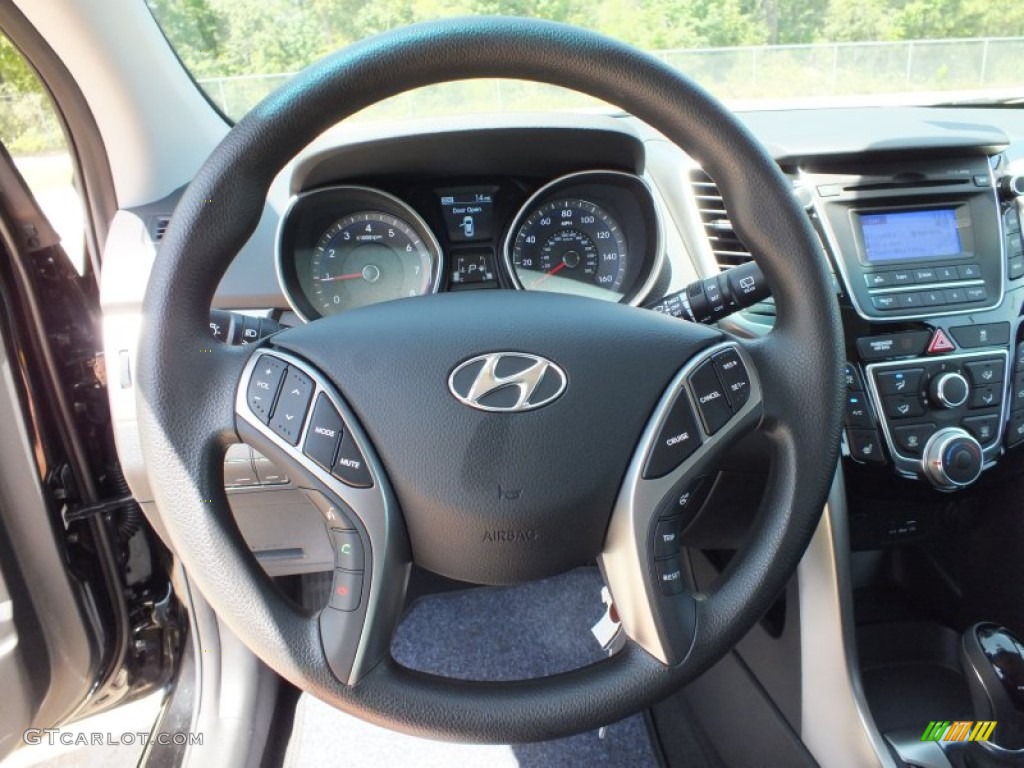 2013 Elantra GT - Black Noir Pearl / Black photo #13