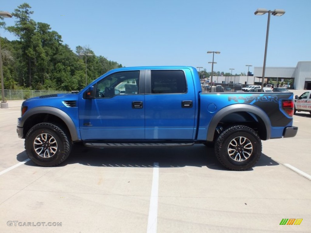 Blue Flame Metallic 2012 Ford F150 SVT Raptor SuperCrew 4x4 Exterior Photo #68838174