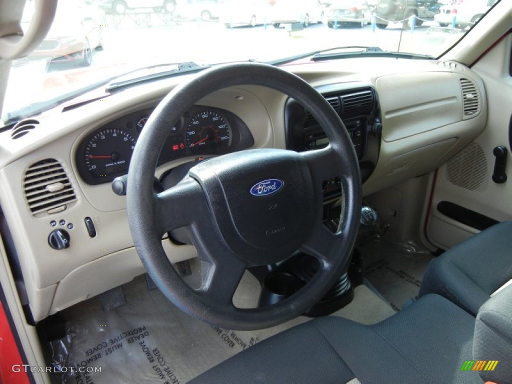 2005 Ford Ranger XLT Regular Cab Medium Pebble Tan Dashboard Photo #68838195