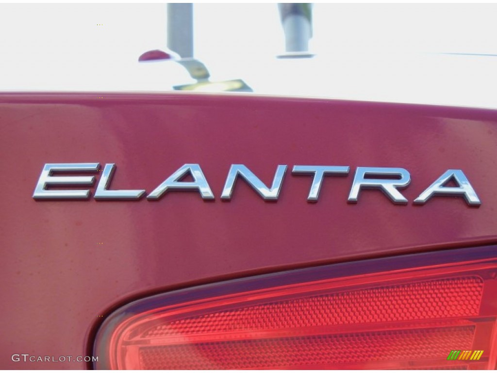 2009 Elantra SE Sedan - Apple Red Pearl / Beige photo #9