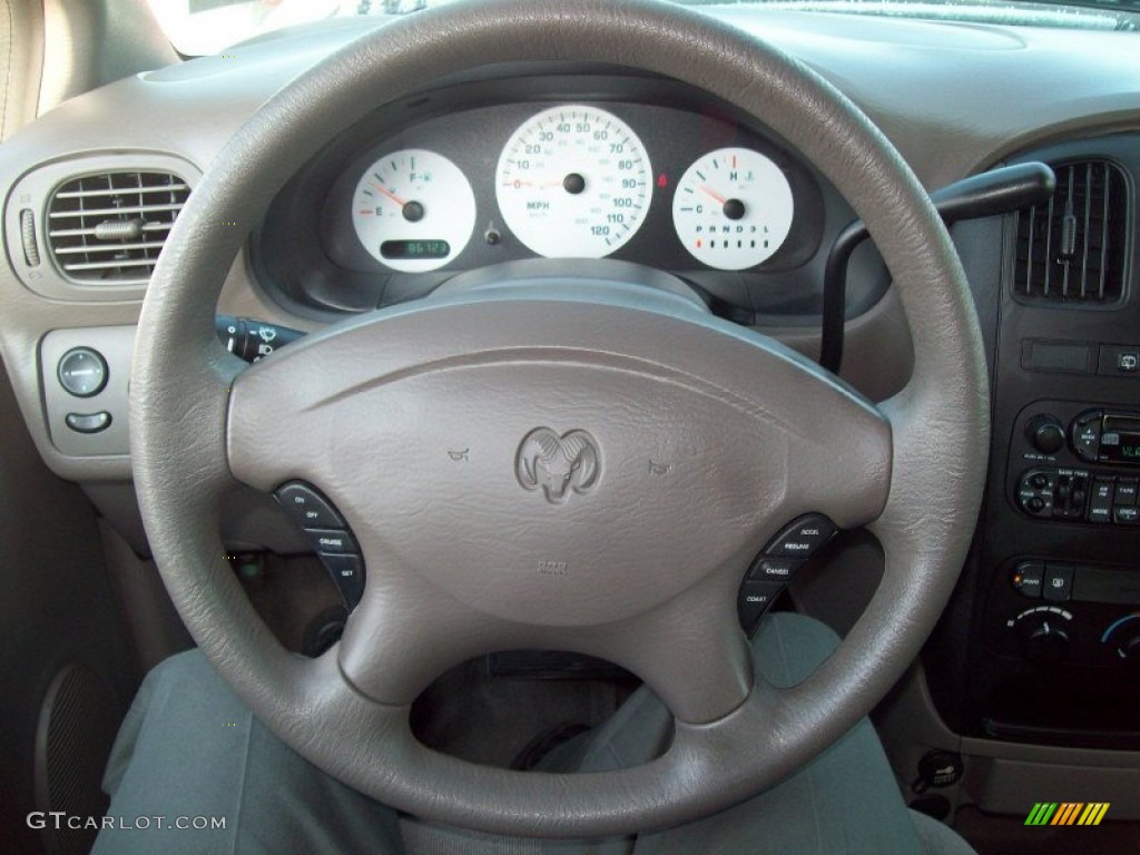 2003 Dodge Caravan SE Taupe Steering Wheel Photo #68838624