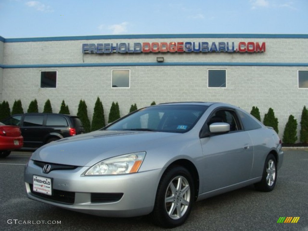 2003 Accord EX V6 Coupe - Satin Silver Metallic / Black photo #1