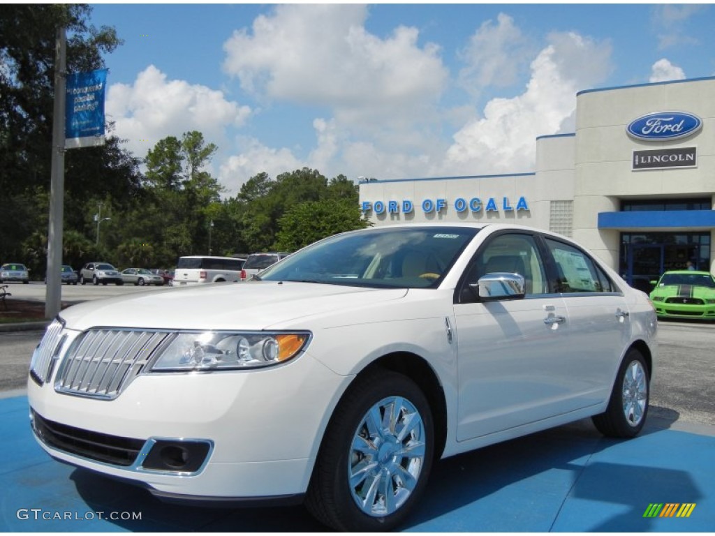 2012 MKZ FWD - White Platinum Metallic Tri-Coat / Light Camel photo #1