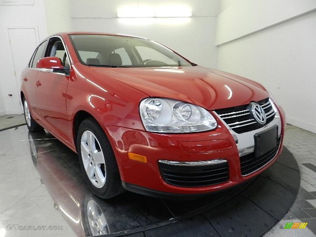 2009 Jetta SE Sedan - Salsa Red / Anthracite photo #3