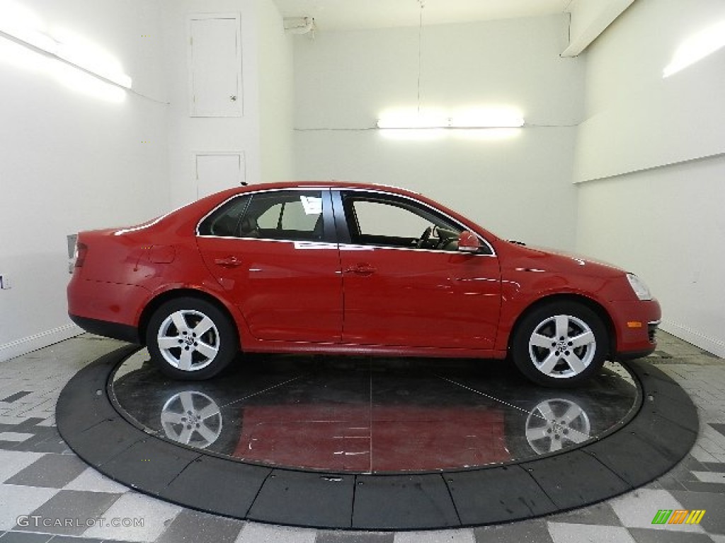 2009 Jetta SE Sedan - Salsa Red / Anthracite photo #4