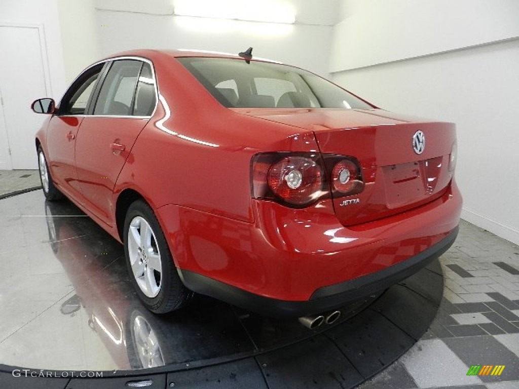 2009 Jetta SE Sedan - Salsa Red / Anthracite photo #8