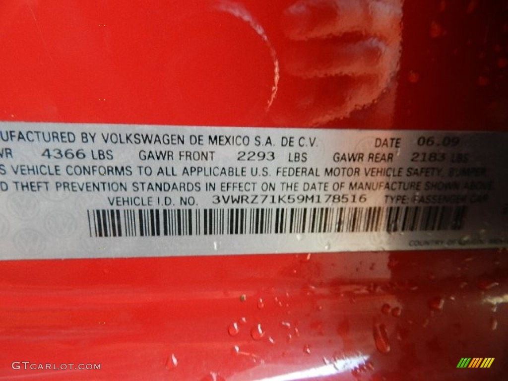 2009 Jetta SE Sedan - Salsa Red / Anthracite photo #23