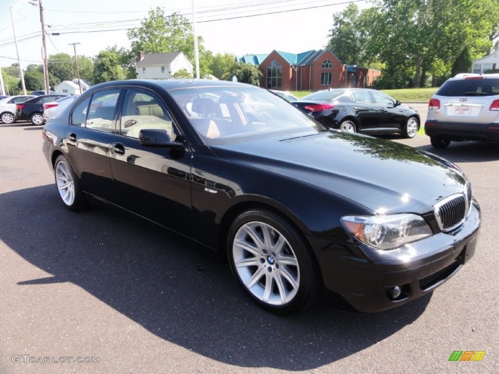 2006 7 Series 750i Sedan - Jet Black / Dark Beige/Beige III photo #4