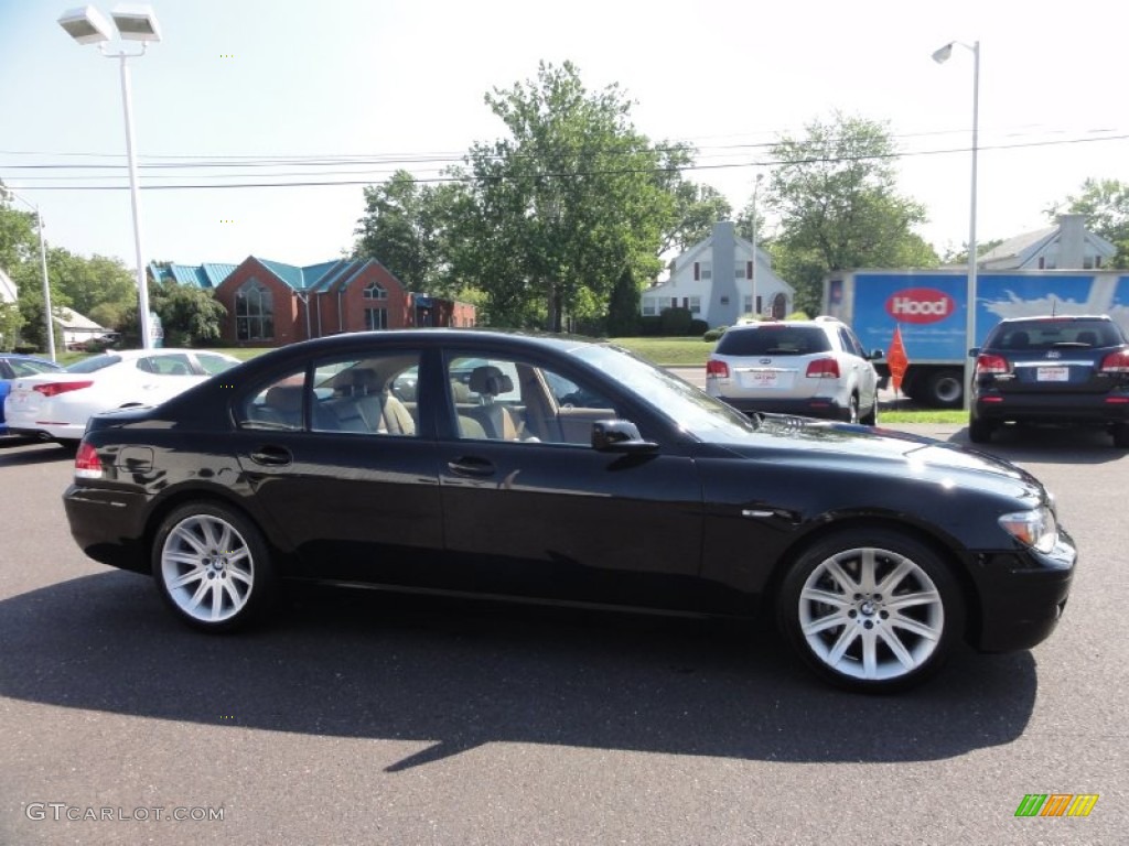 2006 7 Series 750i Sedan - Jet Black / Dark Beige/Beige III photo #5