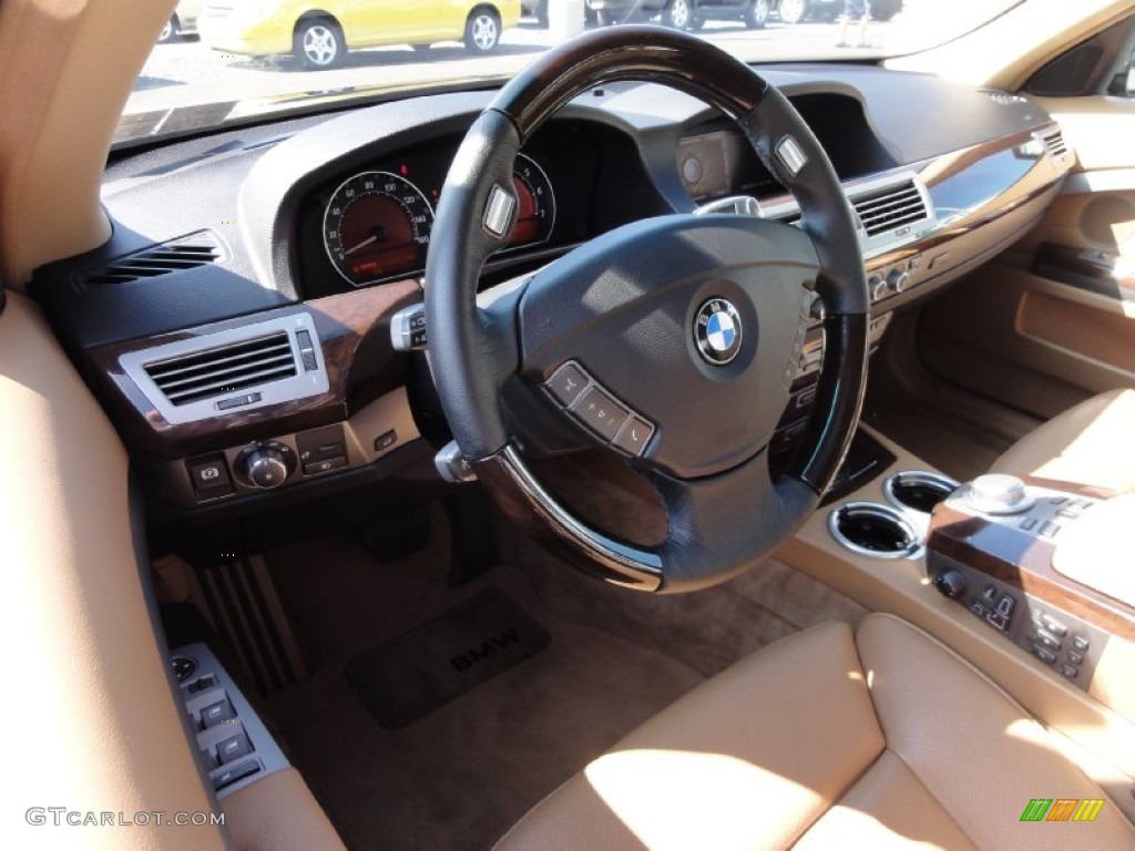 2006 7 Series 750i Sedan - Jet Black / Dark Beige/Beige III photo #10