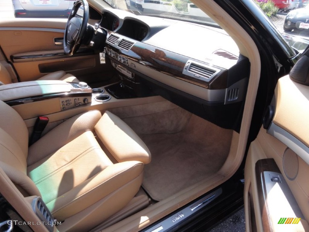 2006 7 Series 750i Sedan - Jet Black / Dark Beige/Beige III photo #14