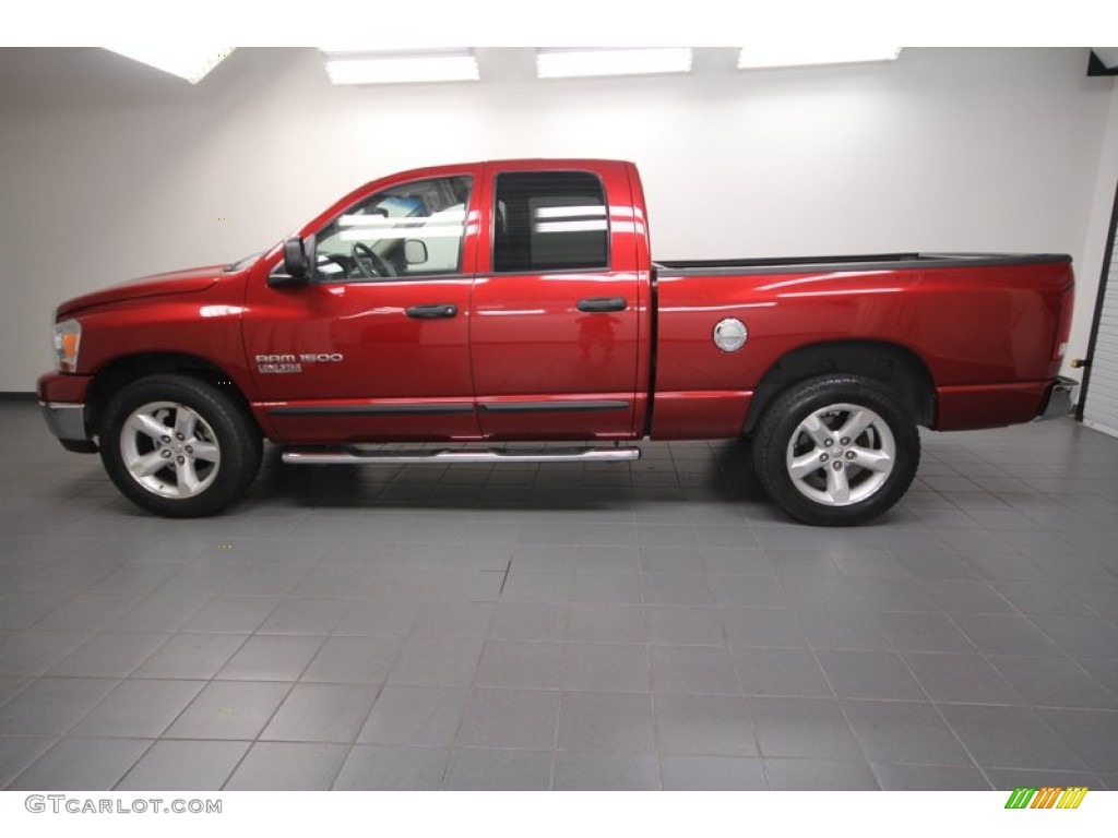 2006 Ram 1500 SLT Lone Star Edition Quad Cab - Inferno Red Crystal Pearl / Medium Slate Gray photo #2