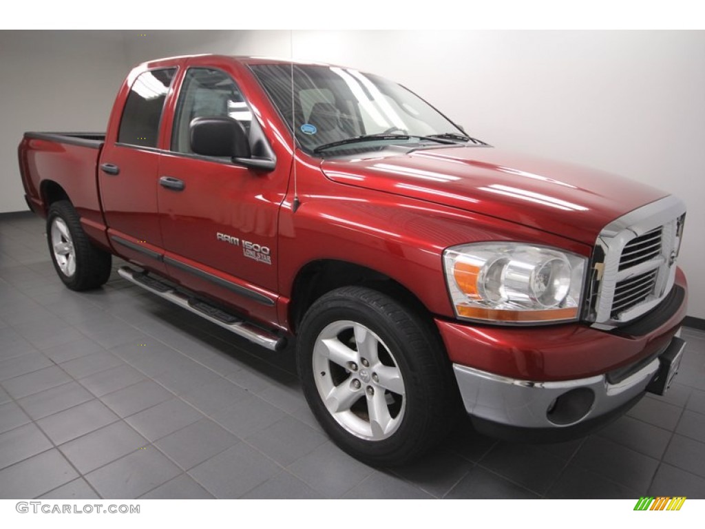 2006 Ram 1500 SLT Lone Star Edition Quad Cab - Inferno Red Crystal Pearl / Medium Slate Gray photo #8