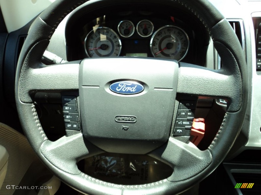 2010 Ford Edge Limited Camel Steering Wheel Photo #68841393