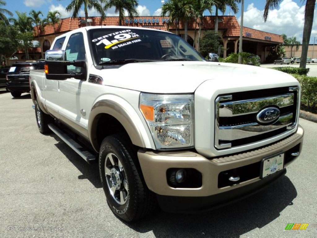 White Platinum Metallic Tri-Coat Ford F250 Super Duty