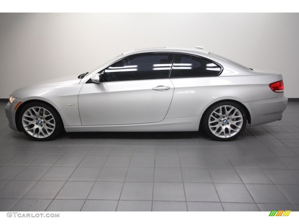 2009 3 Series 328i Coupe - Titanium Silver Metallic / Black photo #2