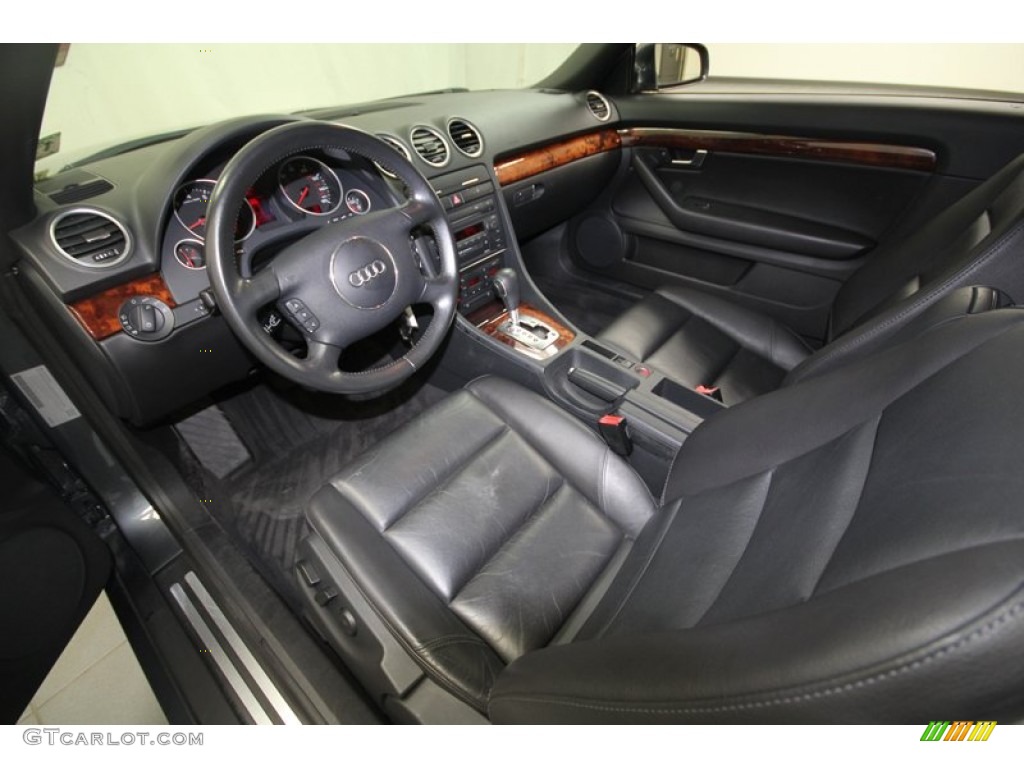 Black Interior 2004 Audi A4 3.0 Cabriolet Photo #68843202