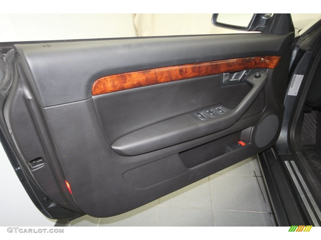 2004 Audi A4 3.0 Cabriolet Black Door Panel Photo #68843220