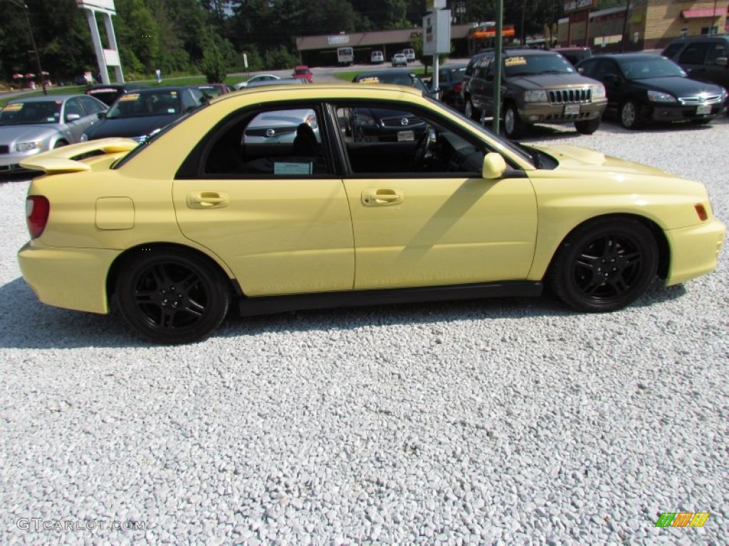 2002 Impreza WRX Sedan - Blaze Yellow / Black photo #3