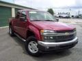 2005 Dark Cherry Red Metallic Chevrolet Colorado LS Crew Cab 4x4  photo #3