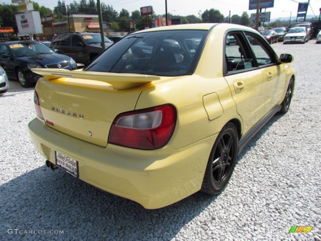 2002 Impreza WRX Sedan - Blaze Yellow / Black photo #5