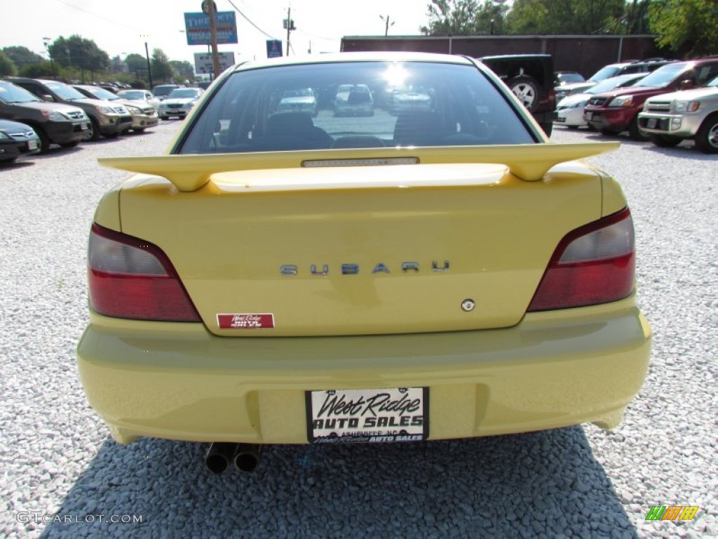 2002 Impreza WRX Sedan - Blaze Yellow / Black photo #6