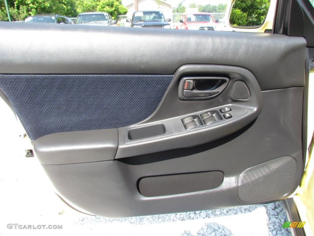 2002 Subaru Impreza WRX Sedan Black Door Panel Photo #68844493