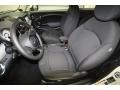 2012 Mini Cooper Carbon Black Checkered Cloth Interior Front Seat Photo