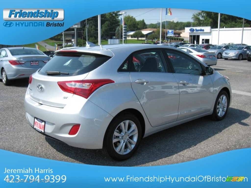 2013 Elantra GT - Shimmering Air Silver / Black photo #7