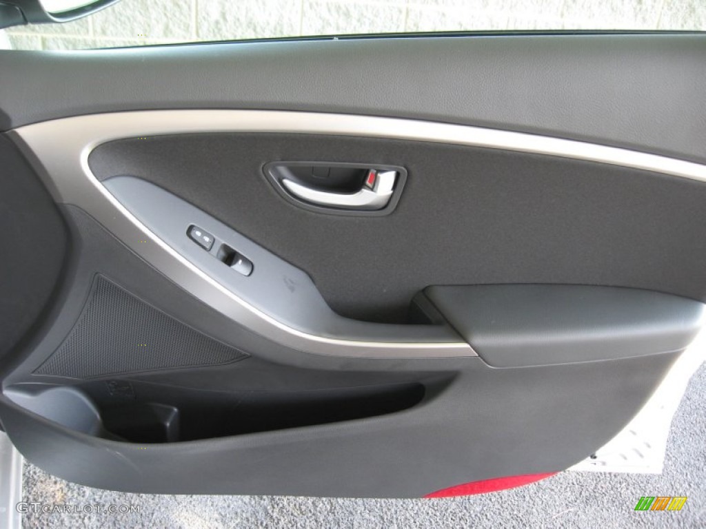 2013 Elantra GT - Shimmering Air Silver / Black photo #22