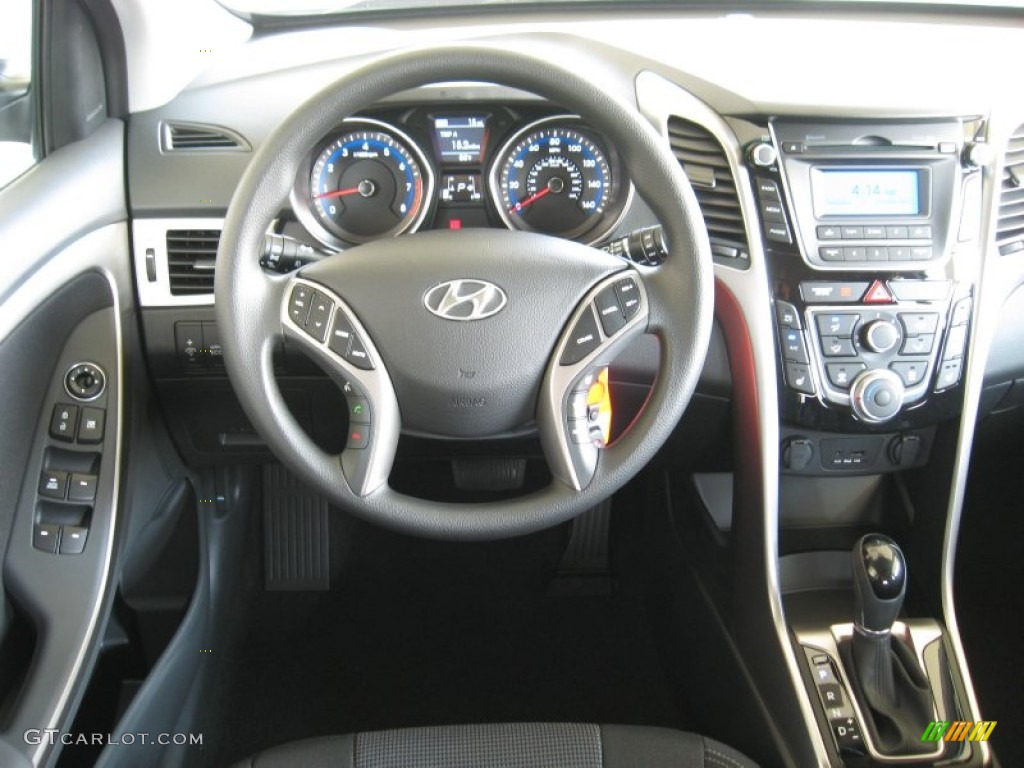 2013 Elantra GT - Shimmering Air Silver / Black photo #23