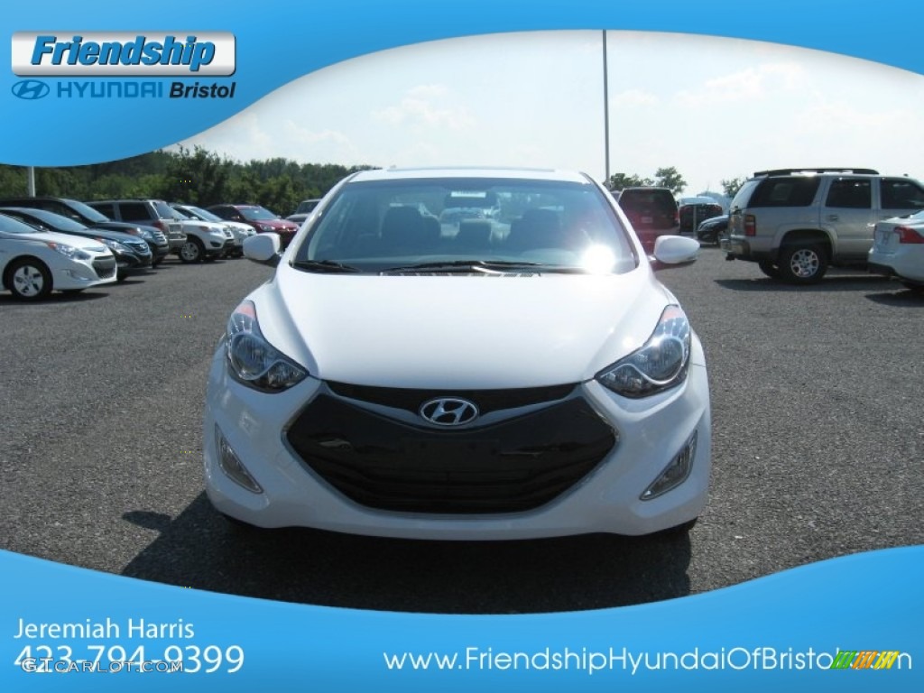 2013 Elantra Coupe SE - Monaco White / Gray photo #4