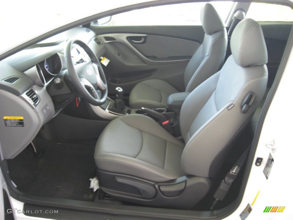 Gray Interior 2013 Hyundai Elantra Coupe SE Photo #68845958