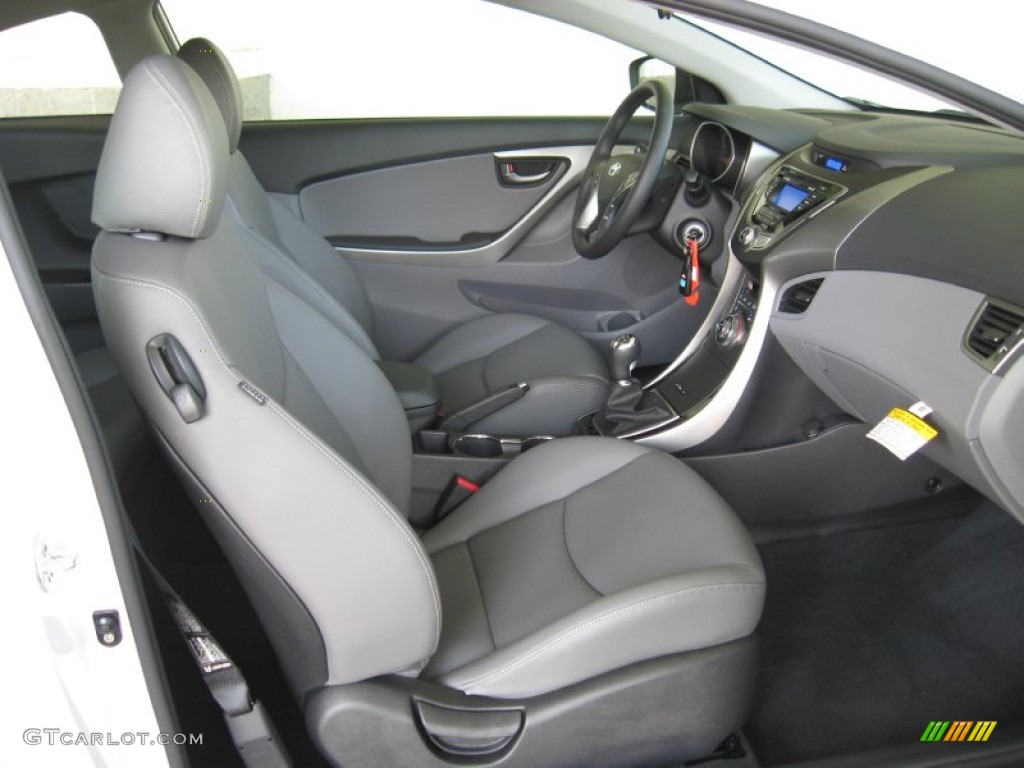 Gray Interior 2013 Hyundai Elantra Coupe SE Photo #68846003