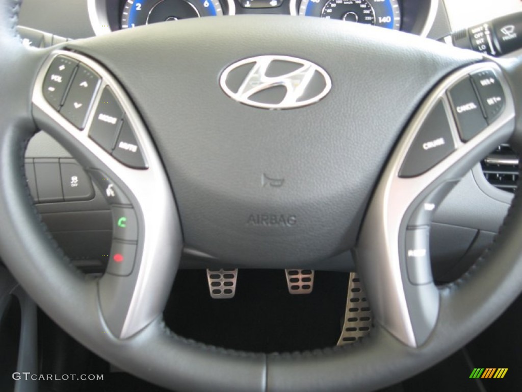 2013 Hyundai Elantra Coupe SE Gray Steering Wheel Photo #68846073