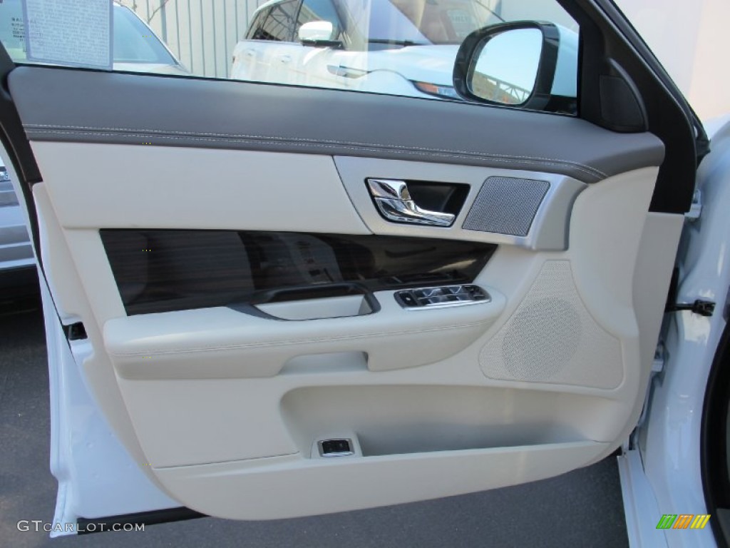 2012 Jaguar XF Portfolio Ivory/Oyster Door Panel Photo #68846280