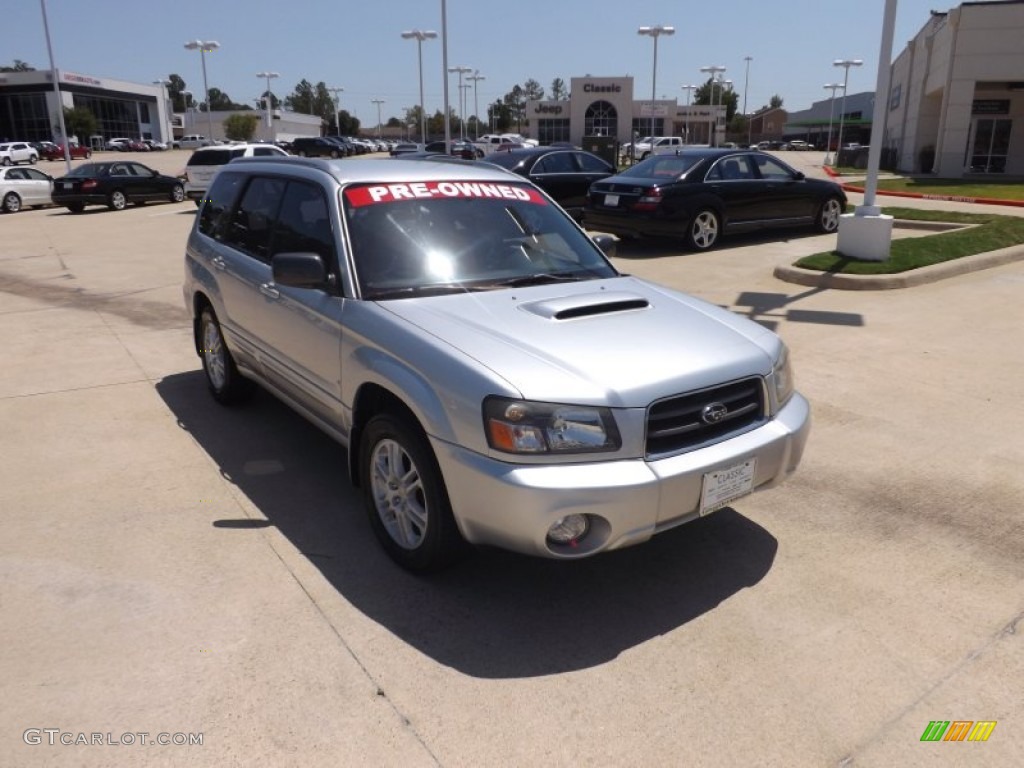 2004 Forester 2.5 XT - Platinum Silver Metallic / Black photo #7